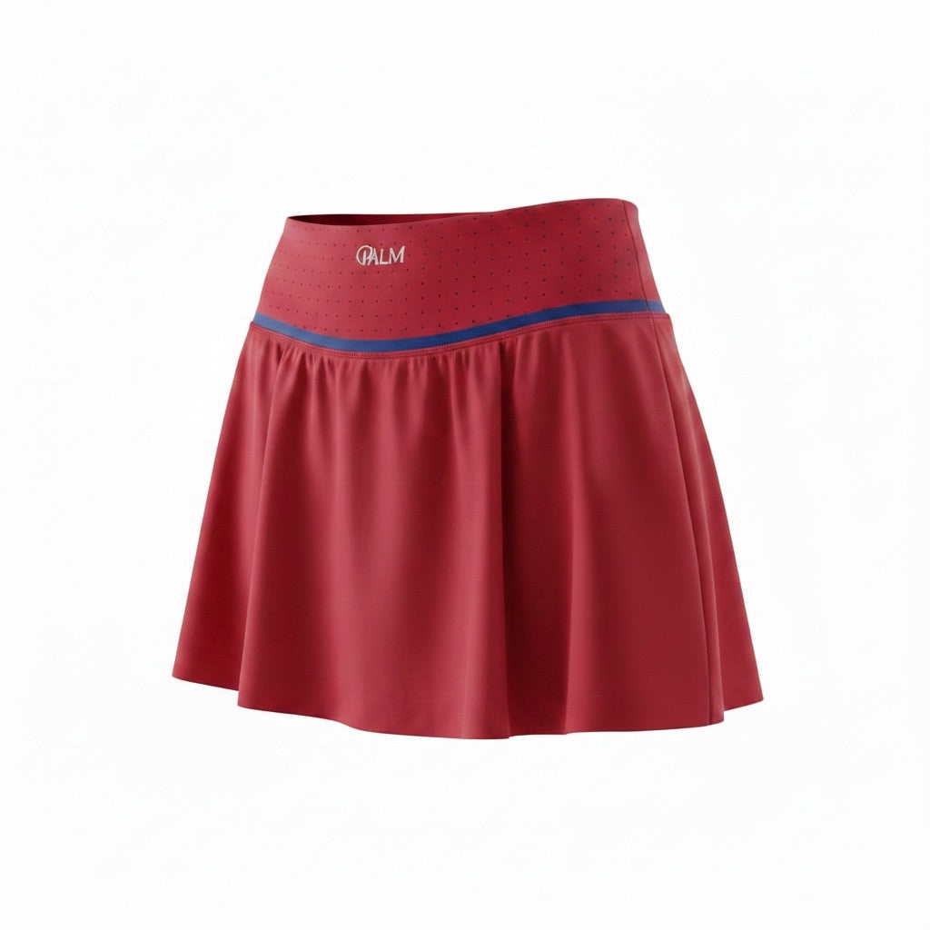 Palm Rose Red Active Wear Skorts Set