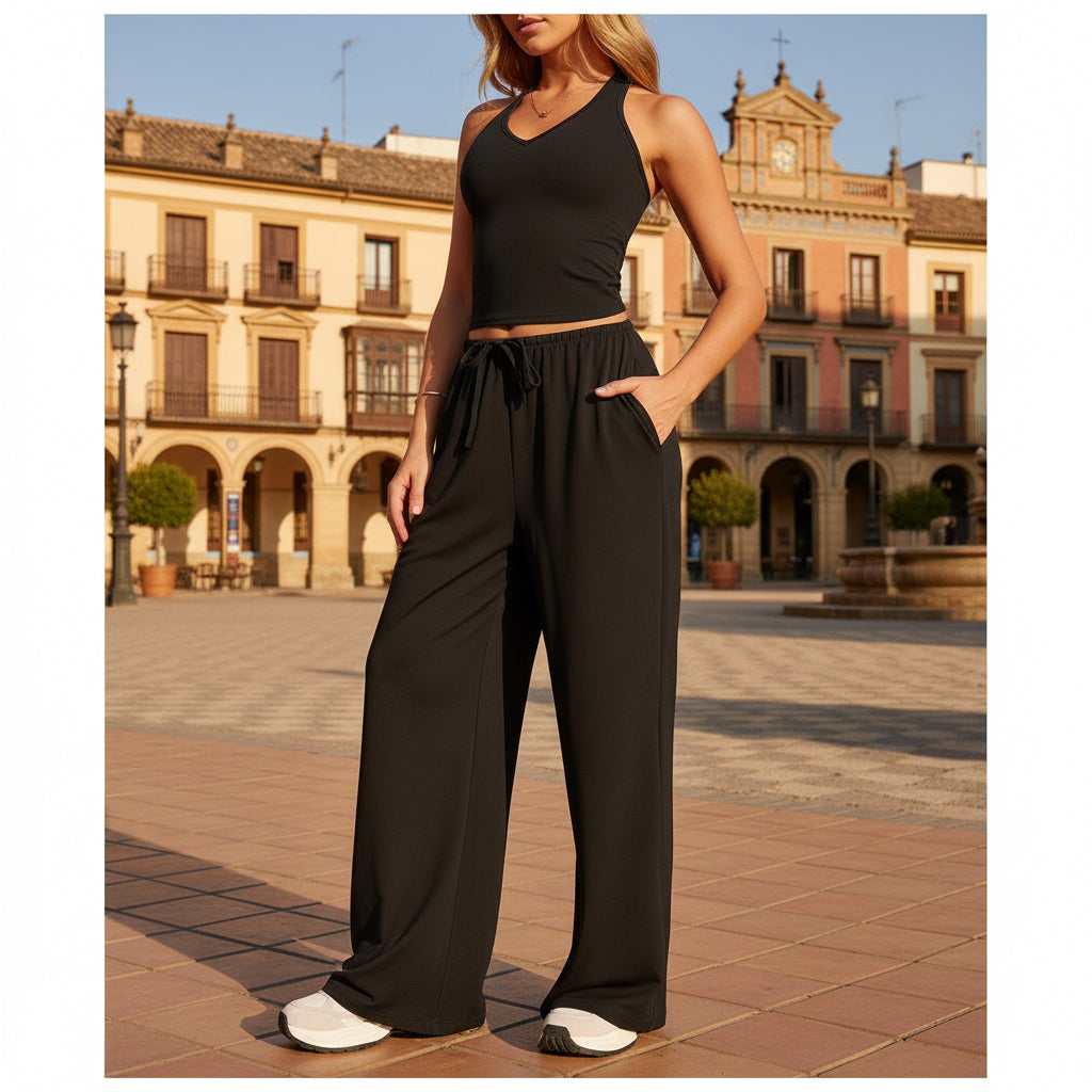 PRE-ORDER Palm Three Piece Wide Leg Set