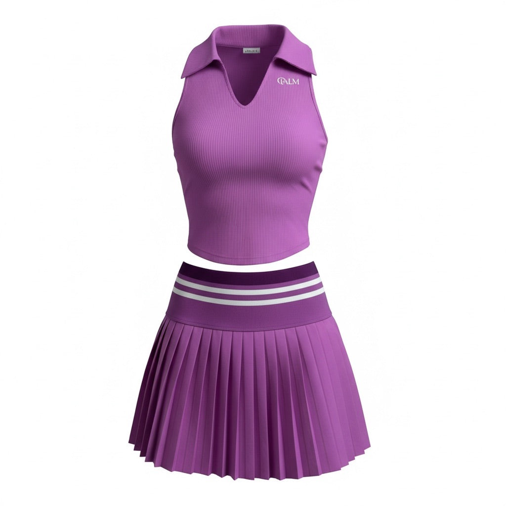 Conjunto de tenis de dos piezas Palm Purple