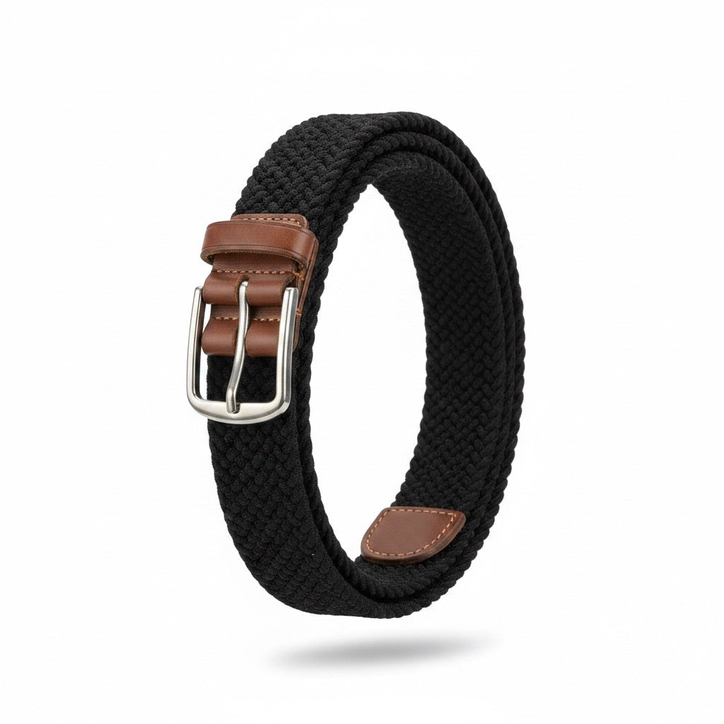 Palm Golf Belts with Real Leather Trim