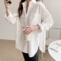 Palm White Relaxed 100% Cotton Shirt