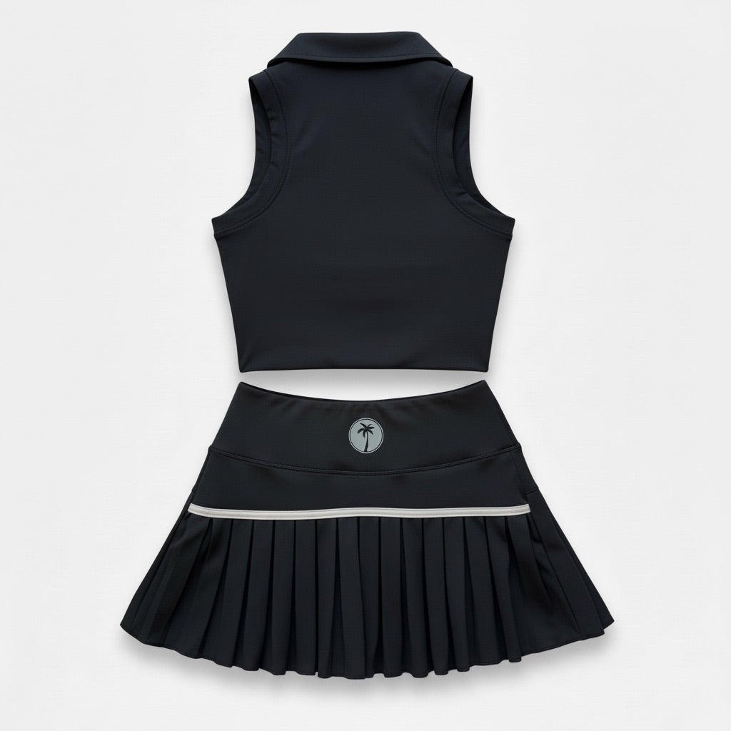 Palm Black Two Piece Tennis Set