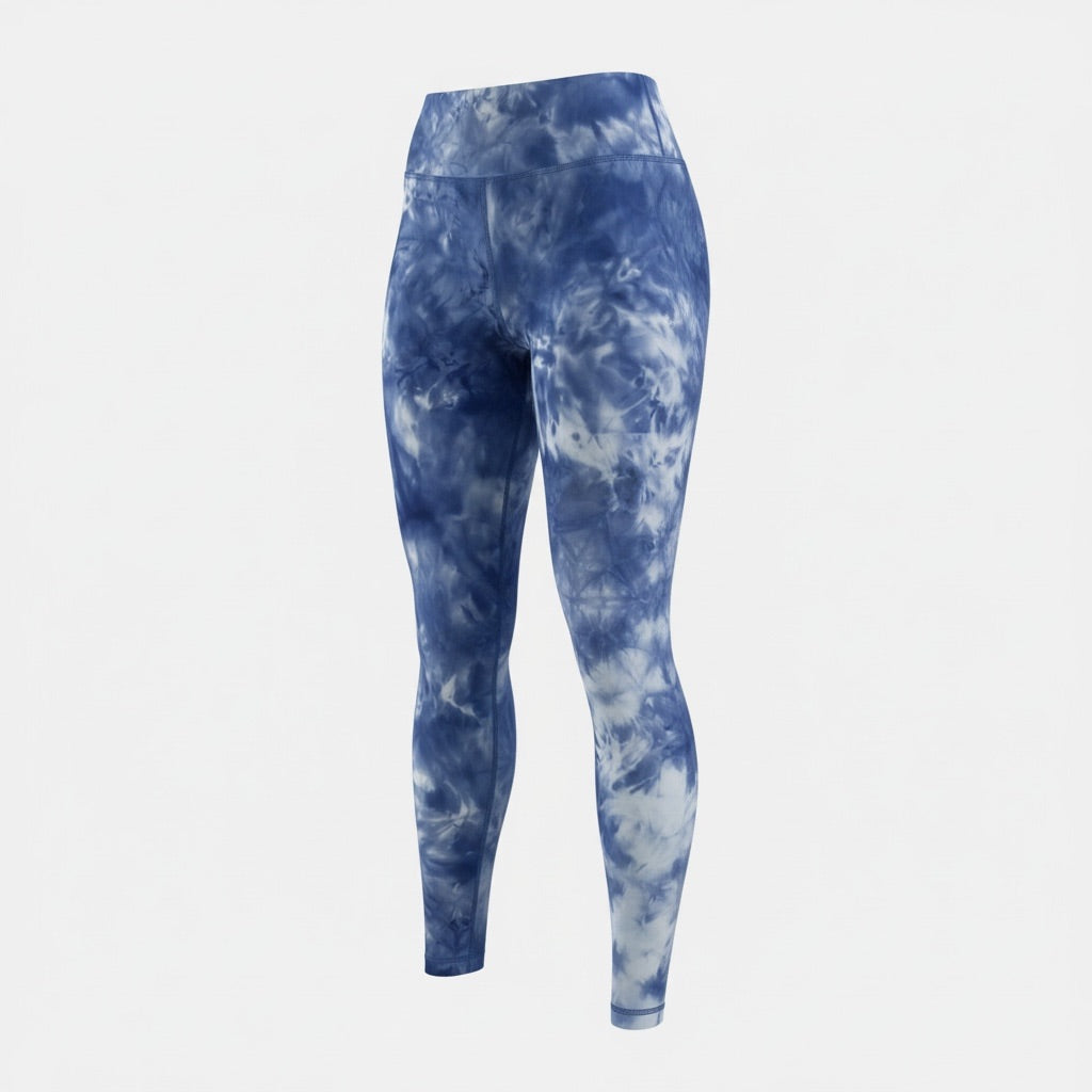Palm Blue Tie-Dye Leggings