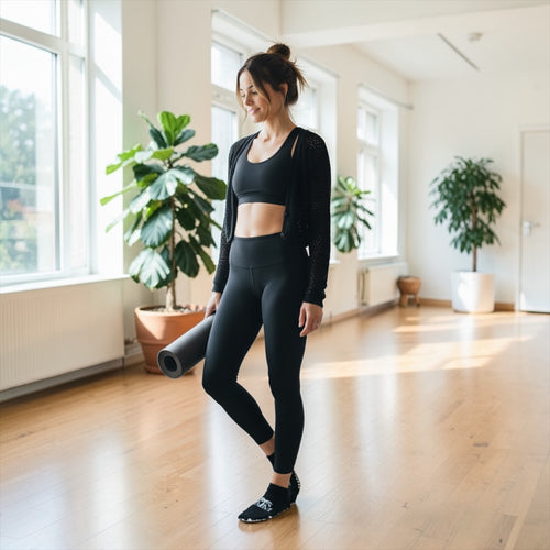 Palm Black Grip Trainer Socks