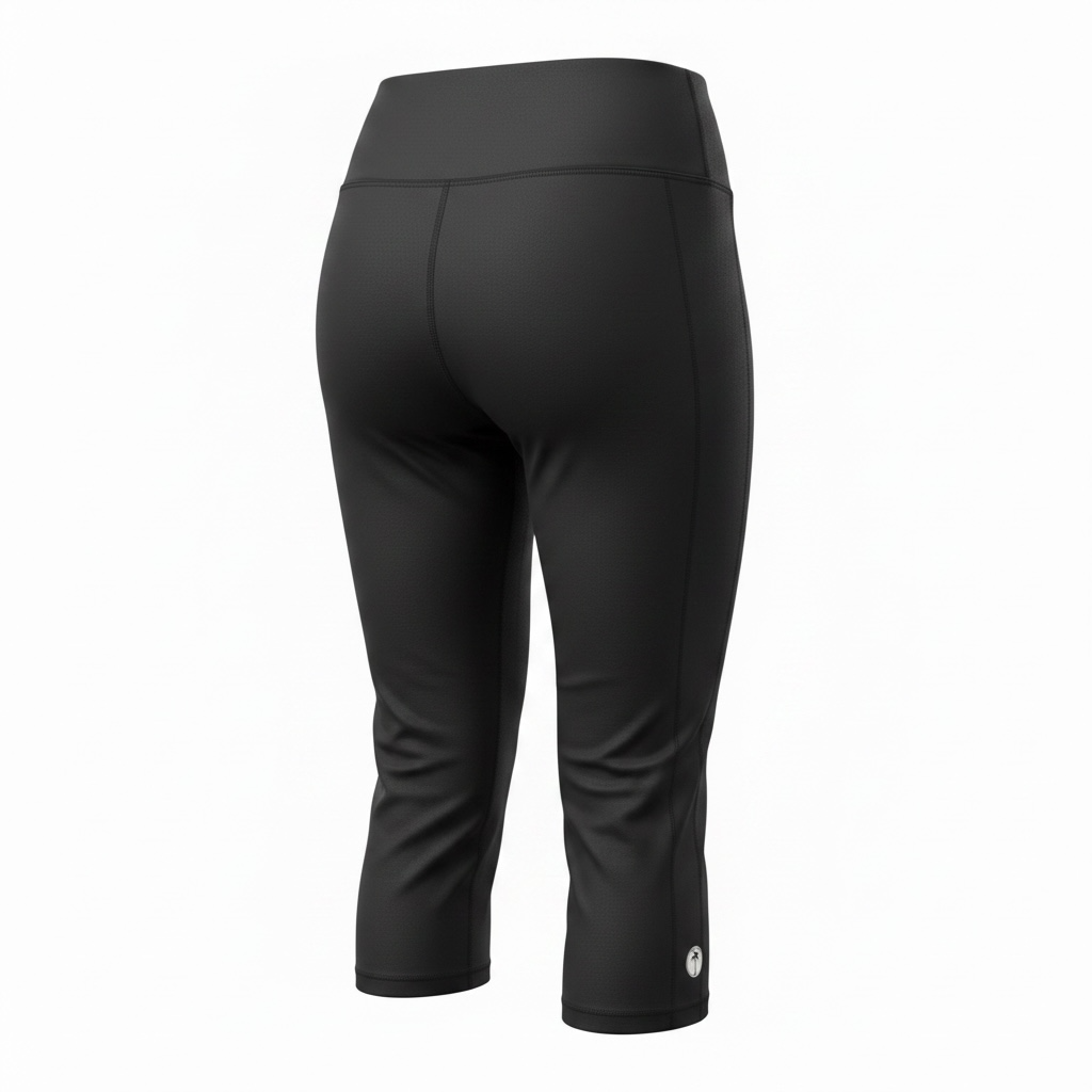 Palm Black Cropped Leggings Gym Set