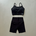 Palm Black Shorts Gym Set
