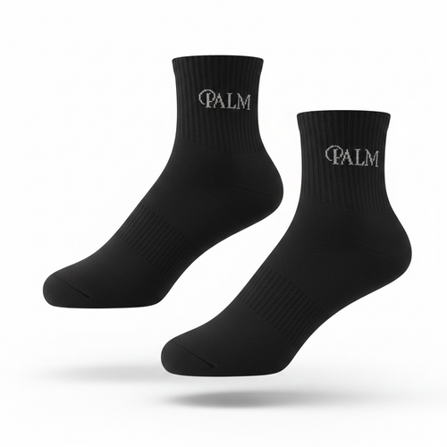 Palm Black Ankle Socks