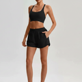 Palm Black Running Shorts Set FAO Fiona