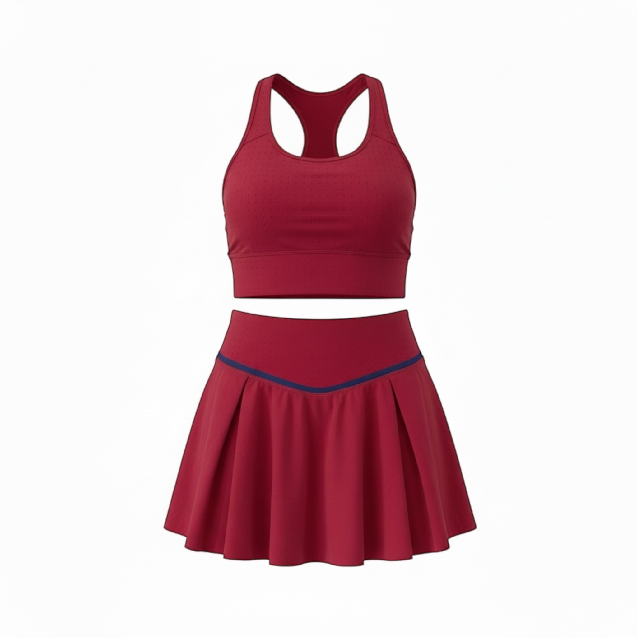 Palm Rose Red Active Wear Skorts Set