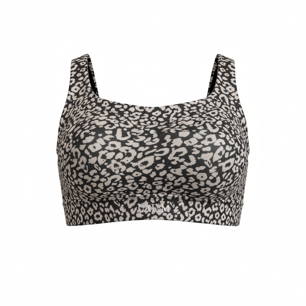 Palm Animal Print Sports Top & Shorts Set