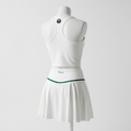 Palm White Two Piece Tennis Set with Green Band
