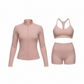 Palm Pink Three Piece Shorts Set